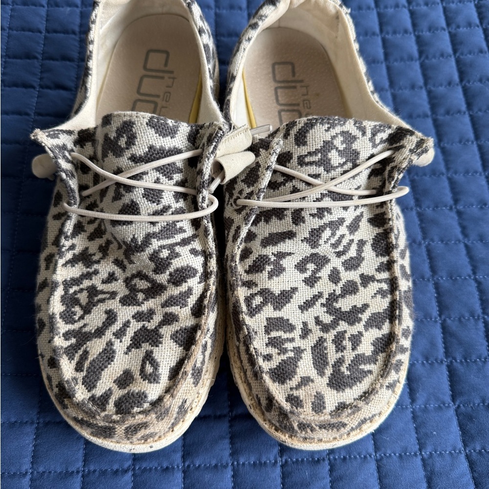 Hey Dude Black and White Casual Loafers